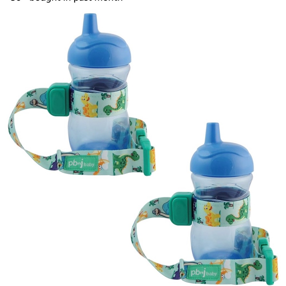 PBnJ Baby SippyPal Sippy Cup Holder Strap Leash Tether dinosaur print